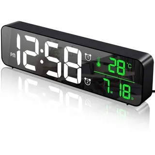 Digitaler Wecker mit 2 Alarmen USB Anschluss 40 Musik 265mm LED