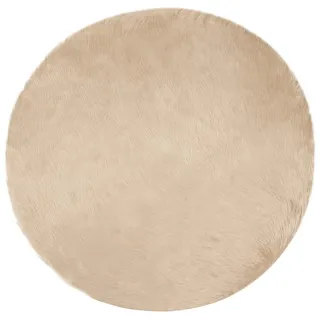vidaXL Tafalla Fellteppich Ø 100 cm Beige
