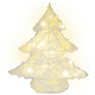 LED Tannenbaum mit Schnee 15 warmweiße LED H: 40cm Batteriebetrieb