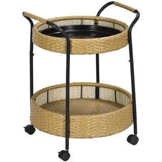 Outsunny Servierwagen - 50Lx50Wx66Hcm - Gelb