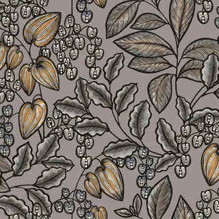Bricoflor Blätter Tapete in Taupe und Braun Edle Blumentapete Im 20er Jahre Stil für Esszimmer und Wohnzimmer Florale Vliestapete mit Pflanzen Design