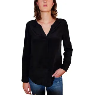 Posh Gear Seidenbluse Damen Bluse Camicetta aus 100% Seide schwarz XXL