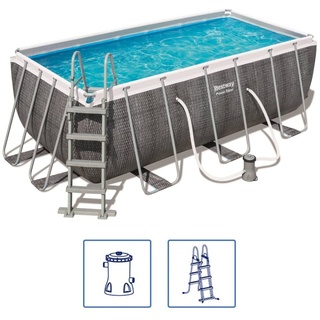 Bestway Power Steel Swimmingpool-Set Rechteckig 412×201×122 cm 56722