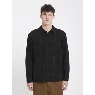 Volcom Hunkstone Langarmhemd kariert Cacao S