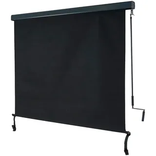 Mendler Vertikalmarkise 250 x 180 cm Schwarz