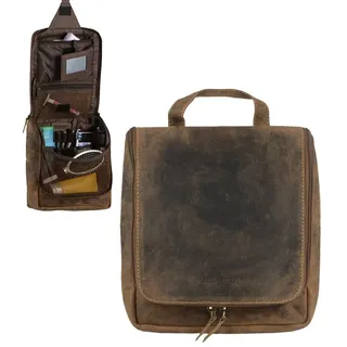GREENBURRY Kulturbeutel / Beauty Case Vintage 1735 Kulturtasche Kosmetiktaschen & Kulturbeutel Braun