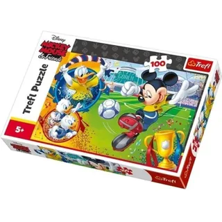 Trefl, Puzzle, Micky Maus auf dem Sportplatz, Disney Mickey Mouse and Friends, 100 Teile, für Kinder ab 5 Jahren