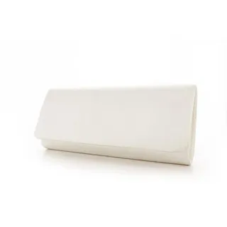 White Lady Clutch Romina ivory Satin - einfärbbare Brauttasche weiß