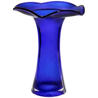 VaseBouquet Vase Blumenvase VIP Stiller Blau H 20 cm Handgemachte und Mundgeblasene Glasvase Tischvase