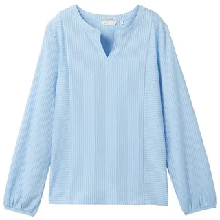Tom Tailor Vertical Stripe Bluse Blue White Thin Stripe XL