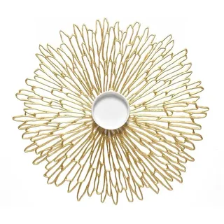 Chilewich Tischset Pressed Vinyl Bloom Round Gilded