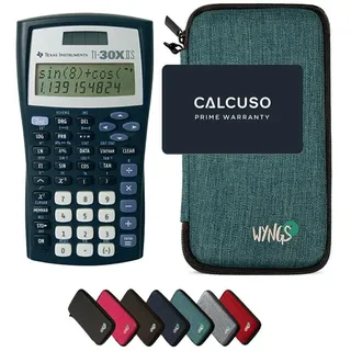 Texas Instruments Taschenrechner TI-30XIIS inkl. WYNGS Schutztasche Türkis grün