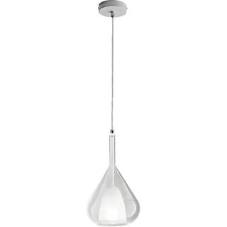 Fabas Luce Pendelleuchte Lila, Transparent, Glas, 200 cm, ISO 9001, höhenverstellbar, Lampen & Leuchten, Innenbeleuchtung, Hängelampen, Pendelleuchten