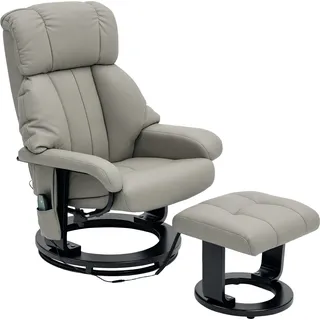 Homcom Massagesessel mit Fußhocker elektrisch 95 x 88 x 78 cm Schwarz