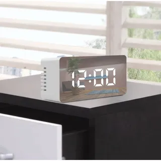 Digitaler Wecker mit großer LED   Temperaturanzeige tragbarer Weckalarm Schwarz