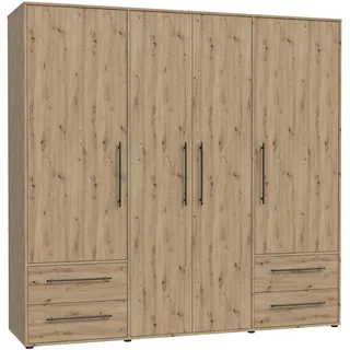 Die Möbelfundgrube Drehtürenschrank Mokkaris 206 x 200 x 59 cm Beige