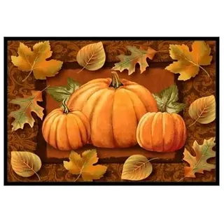 MIAOMANSENSTORE Fußmatte innen außen fussmatte Kürbisse und Herbstblätter Fußmatte, schöne Herbst-Haus-Fußmatte Deko Wohnzimmer