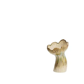 Vase aus Steingut - skulpturale Eleganz 14x20,5 cm