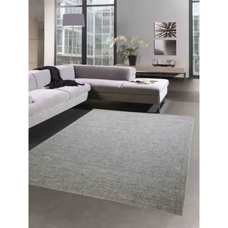 Carpetia Outdoorteppich Indoor & Outdoor Teppich Sisal Optik Balkon Küche Terrasse türkis, rechteckig, Höhe: 8 mm grau