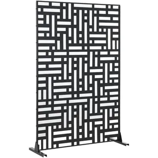 casa.pro Trennwand 180 x 120 cm Schwarz Stahl