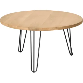 Couchtisch OTTO PRODUCTS "Lennard" Tische Gr. B: 80 cm, braun (wildeiche bianco, schwarz) Couchtisch Holz-Couchtische Runde Couchtische Tisch