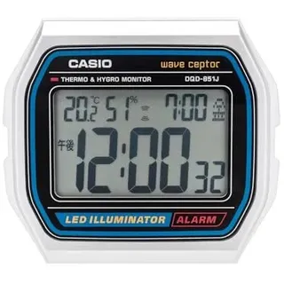 CASIO Funkwecker DQD-851J-8JF Temperatur Luftfeuchtigkeit Digital Silber Y867137