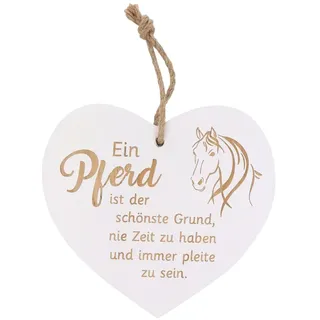 Spruchreif Holzherz mit Gravur Pferd – Vintage Deko Herz mit Pferdespruch „Ein Pferd ist der schönste Grund...“ – Geschenk für Reiter & Pferdeliebhaber – gestaltet und veredelt in Deutschland