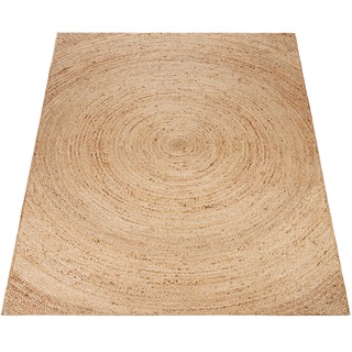 Teppich PACO HOME "Skive 687" Teppiche Gr. B/L: 120 cm x 170 cm, 13 mm, 1 St., beige (natur) Esszimmerteppiche handgeflochten, Kreis Muster, Naturfaser, auch als Läufer