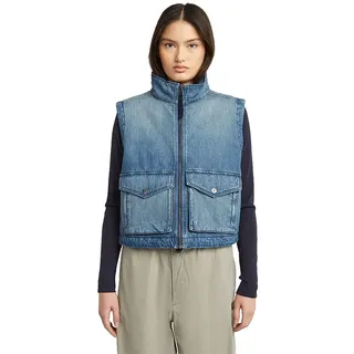 G-Star 2-Pocket Padded Zip Weste Antique Faded Thames Blau S