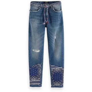 Maison Scotch Trekkinghose Maison Scotch Damen Jeans Petit Ami Cropped 153727 blau 27/32