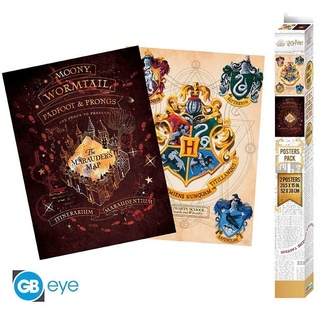 Abystyle Harry Potter Crest & Marauders 2Er Chibi Posters Set