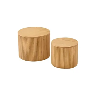 Couchtisch 2er Set   , holzfarben , Maße (cm): B: 50 H: 38,5