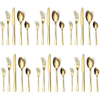luxuskollektion Edelstahl Gold 30-tlg.