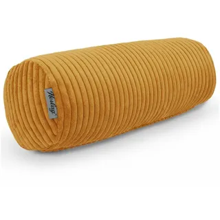 Herlag Nackenrolle Kissenrolle Sofarolle ELLA, 65x20cm oder 40x15cm, 9 Farben, Wohnzimmer, Schlafzimmer gelb 65 cm