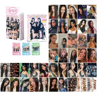 Generisch Katseye Photocards 50 Stück K-pop Merch KATSEYE Fotokarten Neues Album Karten Set Mini Photocards Set Greeting Card Postkarten für Fans A10