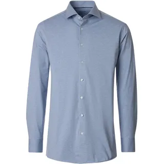 Businesshemd VENTI "VENTI Businesshemd Langarm Print", Herren, Gr. 42, Normalgrößen, blau (hellblau), 89% Baumwolle, 11% Elasthan, bedruckt, comfort fit, Hemden