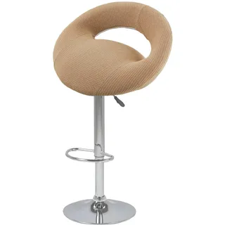 LIWLLIUA Barhocker Stuhlhussen Modern, Elastische Hussen für Drehbare Barstühle mit Halbkreisförmiger Rückenlehne & Aussparung, Waschbare Sitzbezüge für Thekenstuhl, Schminktisch,Khaki a,2pcs