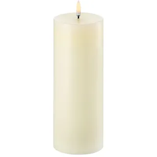 Uyuni Piffany Copenhagen Lighting Pillar LED Kerze 7,8 x 20 cm Echtwachs Ivory - 6 Stunden Timerfunktion - Keine Brandgefahr, Keine Rußbildung und kein Geruch