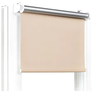 Fenster DEKOR - Rollos Für Fenster Ohne Bohren Beige - Verdunkelungsrollo B100 x H150 cm - Klemmrollo Verdunkelung - Fensterrollo Für Balkontüren - Verdunklungsrollo Leicht Zu Installieren