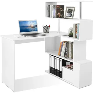 luxuskollektion Computertisch L-förmig Weiß