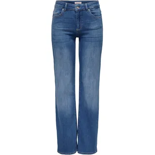 Only Blush Jeans Straight Fit in mittelblauer Waschung-L-L32