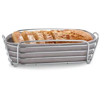 blomus Brotkorb Delara 31 x 12,5 cm Stahl Grau Taupe