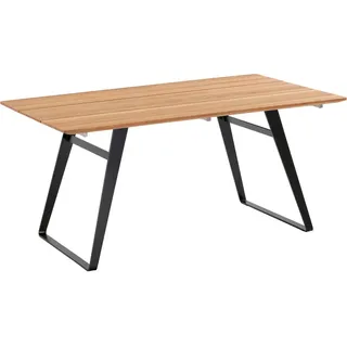 Niehoff Garden Gartentisch, Anthrazit, Teak, Holz, Metall, Teakholz, massiv, rechteckig, Kufe, U-Form, 95x76x180 cm, wetterbeständig, wetterfest, Gartenmöbel, Gartentische, Gartentische