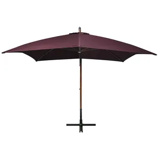 Maison Exclusive - Ampelschirm Mit Mast Bordeauxrot 3x3 M Massivh