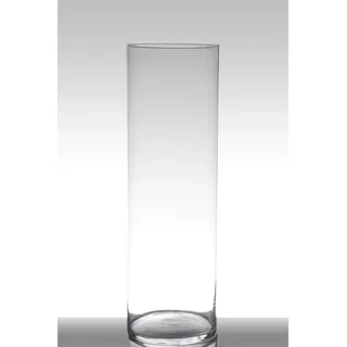 INNA-Glas Bodenvase Glas Sansa, Zylinder - rund, klar, 60cm, Ø 19cm - Hohe Vase - Glasvase