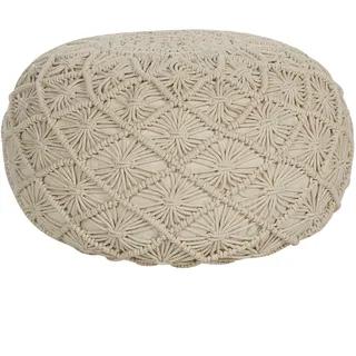 Beliani Pouf Beige - 50 cm BERKANE