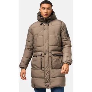 Wintermantel STONE HARBOUR "Beviis", Herren, Gr. XXL (56), grau (terragrau), Obermaterial: 100% Polyester. Futter: 100% Polyester. Wattierung: 100% Polyester. Ärmelfutter: 100% Polyester, gerade ca. Mitte Oberschenkel, hoch geschlossener Ausschnitt, Ärmel ohne Ärmelschlitz Rippstrickbündchen, Mäntel Wintermantel, Warmer Winter Steppmantel mit coolen Details