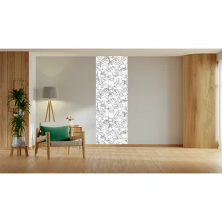 Wandsticker QUEENCE "Katzen", weiß, B:90cm H:250cm, Vinyl, Wandtattoos, DIY-Wandsticker zum Bemalen