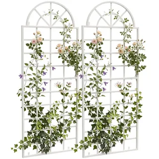 CLP Rankgitter, Weiß, Metall, 70x180x1 cm, Gartenzubehör, Gartendeko