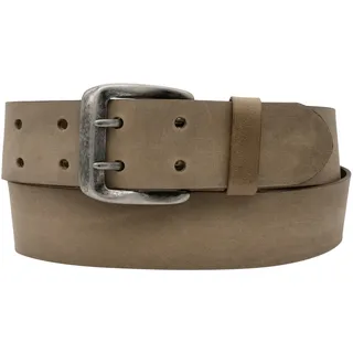 AnnaMatoni Gürtel Vollleder Ledergürtel Mit Doppeldorn Schließe im Vintage Look Herren Vollrindleder 4,5cm breit ECHT LEDER (TW115 - Taupe 600) - TW115